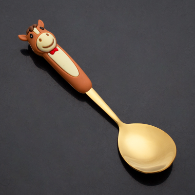 12 High Quality SS BPA Free PVC Handles Spoons