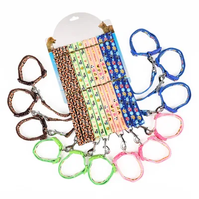 Factory Custom S M L XL High Quality Polyester Dog Leash Harness Set