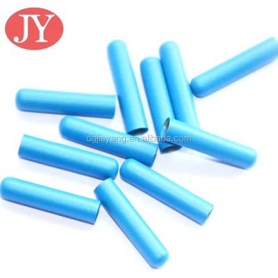 Blue Black Color Seamless Painting Color Drawstring Metal Aglet Round Bullet Aglets Tips for Flat Lace
