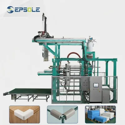 Epsole Fully Automatic PLC Controlled EPS Shape Moulding Machine with Pump Motor & Bearing for EPS Packaging Boxes Containers
