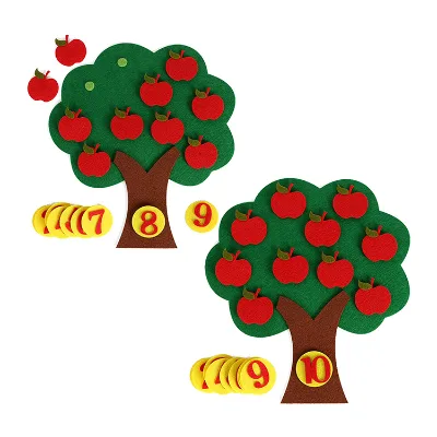 Promotional Printing Custom logo Hanging Sticker Wall Decoration Toy Felt Board Stories Set Montessori