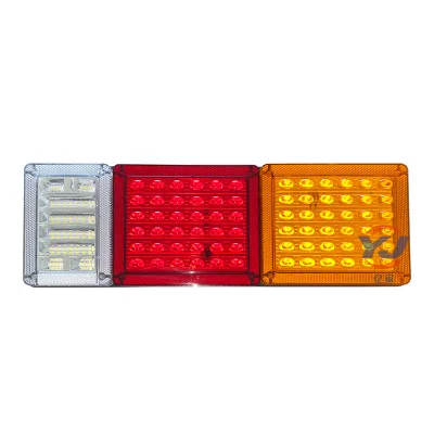 Factory Wholesale Red Yellow Led 24v Square Truck Rear Lamps Trailer Tail Light Combination Rear Light for Truck