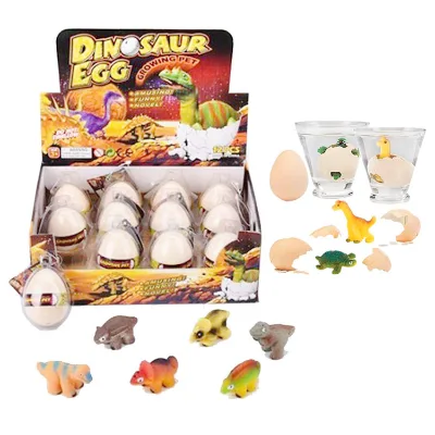 12pcs Novelty Dinosaur Grow Eggs That Hatch in Water, Mini Dinosaur Egg Toys Rewards for Kids Boys