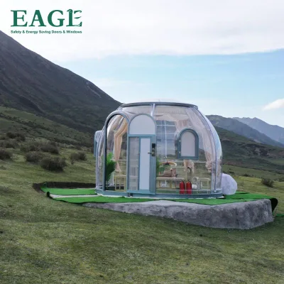 Prefab Modern Outdoor Transparent Bubble Clamping Dome Rental Sliding Door Tent House for Restaurant and Home Use