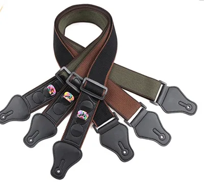 Guitar Leather Strap China Hot Sellacoustic Guitar Strap Three Color Cheap Price