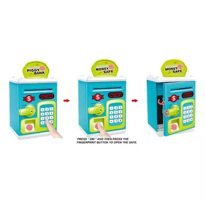 Creative Mini Piggy Bank Unisex Electronic ATM Auto-Rolling Money Password Safe Plastic Money Saving Box for Children