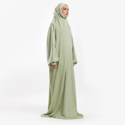 Muslim Prayer Khimar Abaya Dress for Women Hijab Long Nida Polyester Middle East Four Seasons Custom Logo