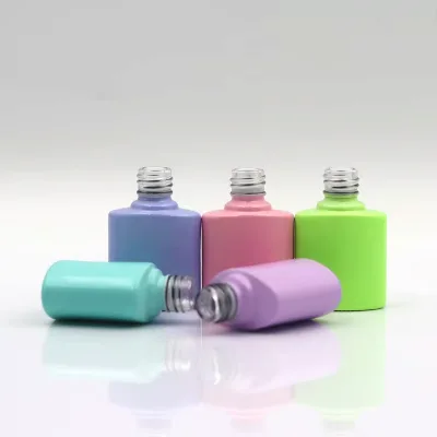 8ml Glass Colorful UV Nail Polish Bottles Customizable Brush Luxury Cosmetic Bottle Nail Packaging