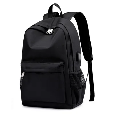 Wholesale New Simple Men's Oxford Backpack Polyester Anti-Theft Durable USB Charging Double Shoulder Computer Bag for College