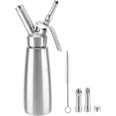 Whipped Cream Dispenser Professional Whip Cream Canister Aluminum Whipped Cream Maker