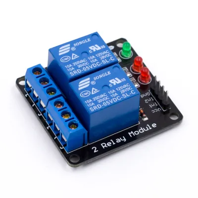 KUONGSHUN 2 Channel 5V Low Level Relay Module Without Light Coupling