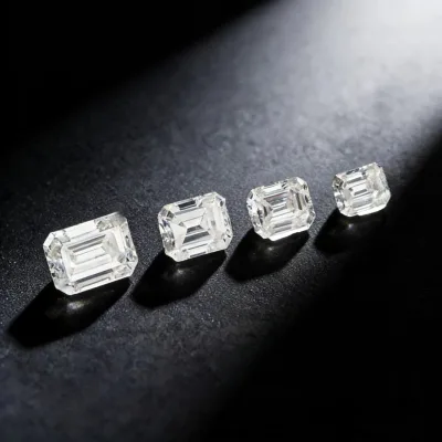 Lab Grown Emerald Cut Melee Diamond E Color VS Clarity Very Good Cut Loose Stone for Jewelry Making HPHT
