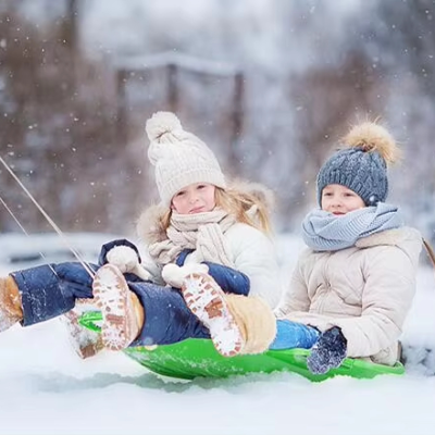 Wholesale Factory Winter Outdoor Sports Approved Kids Adult Portable Winter Plastic Easy Snow Skiing Sled