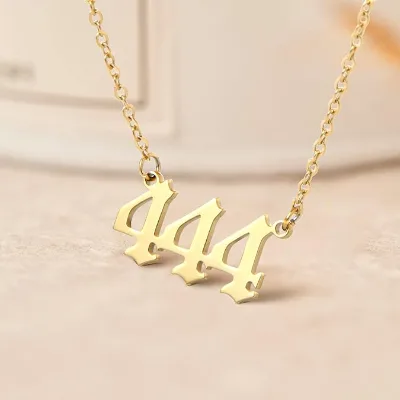 Angel Number Choker Necklace Numerology Jewelry for Women Jewelry