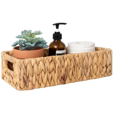 Macrame Bathroom Basket Collapsible Square Storage Neatening Picnic Stock Felt Hand-Woven Water Grass Home Eco-Friendly Hyacinth