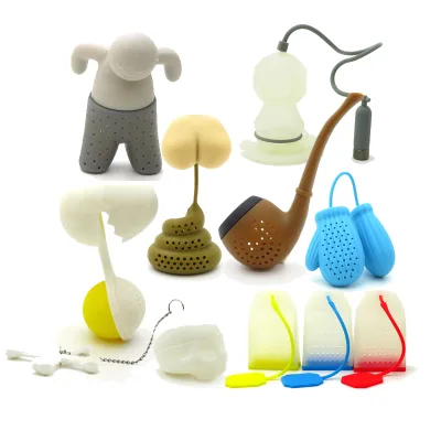 Creative Egg, Tobacco Pipe, Hedgehog Shape Silicone Tea Infuser Strainer for Loose Leaf Tea