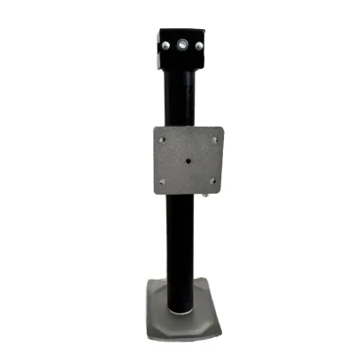 5000lbs Round Steel Trailer Jack with 4Holes Weld Plate Sleeve Connection New Flexible Jack Part and Mountable Plate