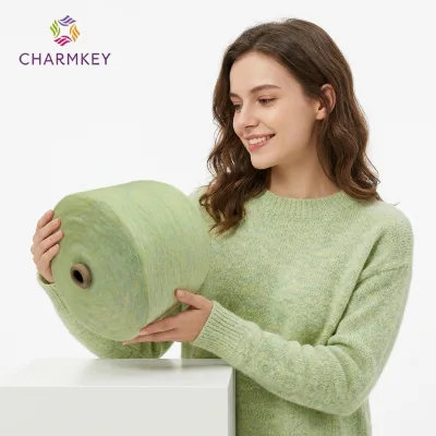 Blended Mercerized Wool Weaving Brushed Eco-Friendly OE Technics 2/32NM Cone Yarn for Hand Knitting