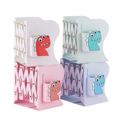 Creative Cartoon Unicorn Luxury Metal Bookends Office Retractable Student Book Stand
