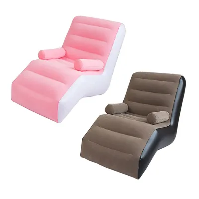 Factory Hot Sale Lazy Air Lounge Sofa Bed TPU Inflatable Sofa Camping Portable Inflatable Sleeping Sofa Bed