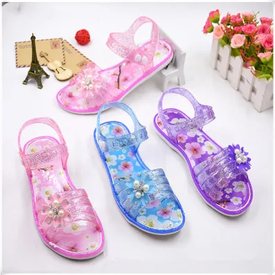 2021 Summer Children Cartoon Cute Beach Kids slippers OEM Custom Indoor Boy and Girl Breathable Non-slip Soft PVC Kids Sandals