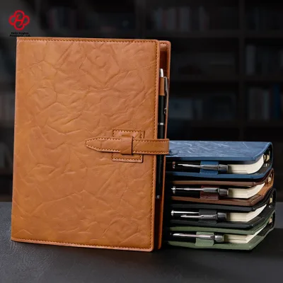 A5 Soft Leather Loose-leaf Notebook Retro Genuine Leather Simple Notebook Replaceable Core Business Work Planner
