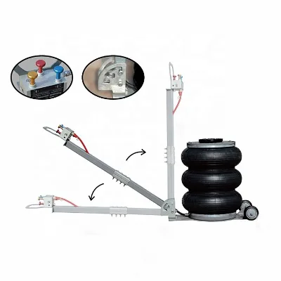 Horizontal Pneumatic Car Oil Change Tire Repair Air Bag Jack 3 Ton Inflatable Air Bag Jack Lift With Handle and Wheel