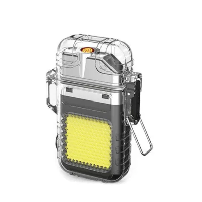 USB Rechargeable Mini Keychain Arc Lighter Portable Electronic Flashlight Lighter Digital Digital Lighters & Parts