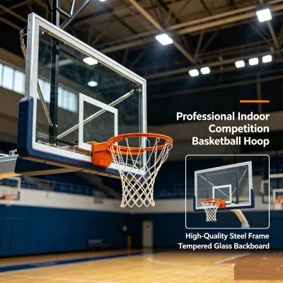 Oulin Sample Ready Ship Wall Mounted Basketball Hoop Heavy Duty Steel Adjustable All-season Electrostatic Spraying Anti