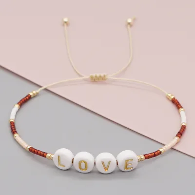 Hotselling Crystal New Arrival Customized Alphabet Letter Clay Beads Bracelet Jewelry Beaded Evil Eyes Bracelet