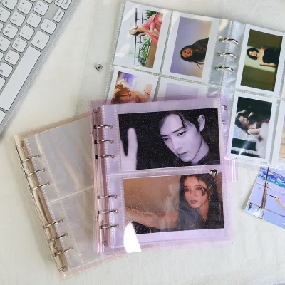 Custom 200 Pockets Pvc Glitter New 4x6 Inches Postcard Multi Purpose Machine Albums Transparent Pages Pvc Photo Album