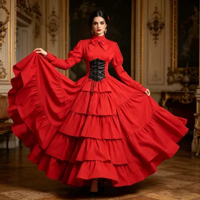 Medieval Renaissance Irish Long Skirt Halloween Women Vintage Gothic Cosplay Fancy Dress Stage Performance Retro Ethnic Skirt