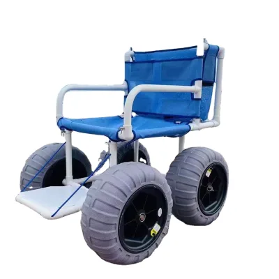 Beach Chair for Travel for Disabled Beach Wheelchair 16" Balloon 12" Ballon Tires for Soft Sand Easily Disassembles- BZ-beach-01