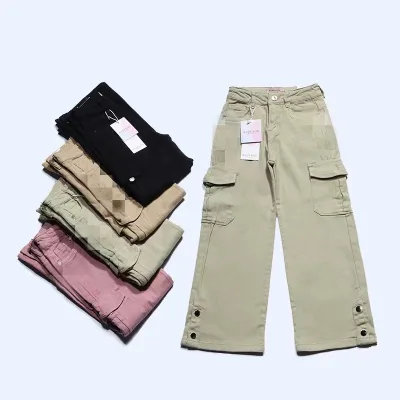 Hot Styles Toddler Girl Jeans Pants Zipoer Fly and Button Fly Cargo Pants for Baggy Girl Pants