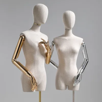 High-End Knot Mannequins Female Half-Body and Full-Body Dummy for Clothing Store Window Display Stand