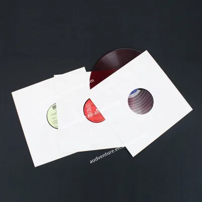 10PCS 12in Vinyl Record Sleeves, Heavyweight LP 400gsm Cardboard Record Album Jacket with Hole