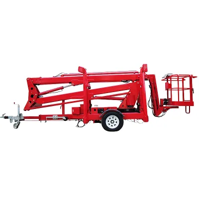 Belift El 10m to 24m Diesel Petrol Dual Powers Telescopic Trailer Cherry Picker Towable Boom Lift for Trimming Trees