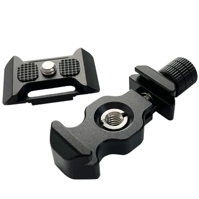 Quick Release Plate Universal Camera With Insurance Screw Knob Clamp Distance Measure Compatible With Desktop Tripod or Monopod