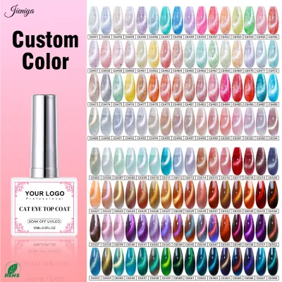 Wholesale UV Gel LED Cat Eye Glitter Gel Polish Nail Art Kit with Double Ended Nail Brush and Magnetic Stick for UV Gel Salon