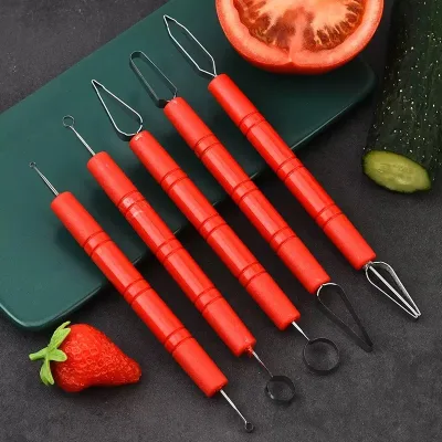 5 Pieces Chef's Fruit Vegetables Carving Knife Set with Plastic Handle