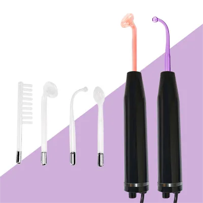 Professional High Frequency Skin Therapy Wand, Portable Treatment Skin Tightening Anti-Aging