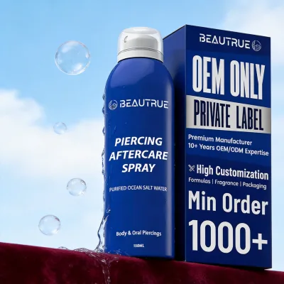 Piercing Aftercare Spray Saline Solution Private Label Piercing Pflege Piercing Solution Sterile Non Irritating Piercing Care