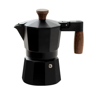 Factory White Black Stainless Steel Moka Pot 150 ML Double Valves Coffee Pot