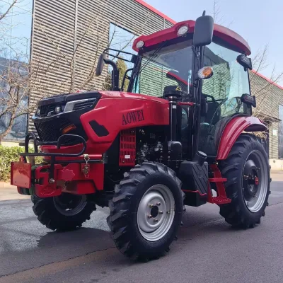 Compact CE Farm Tractor 40hp 4WD Chinese Tractor with Heater Cabin Skid Steer Quick Hitch 8F+8R Shuttle Shift 3 Point Linkage