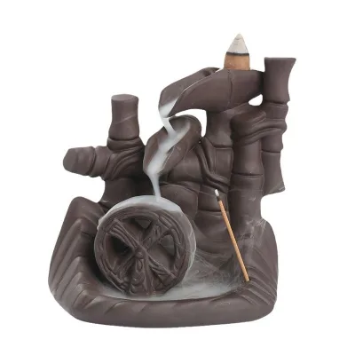 Creative Chinese Style Purple Clay Incense Burner Cross-Border Good Luck Backflow Censer Ornament