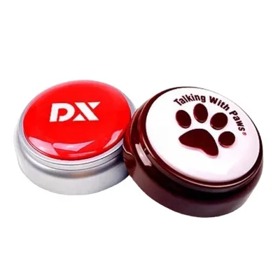 Customized Logo Round Shape Prerecorded Music Sound Button Talking Button for Dog Recordable Sound Button