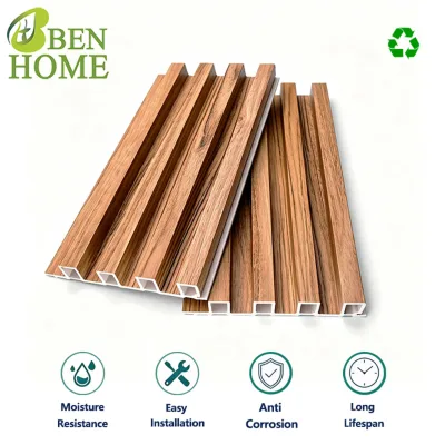 Interior WPC Plastic Waterproof Eco-Friendly Wall Panels for Home Living Room Bedroom TV Background Walls Modern Design