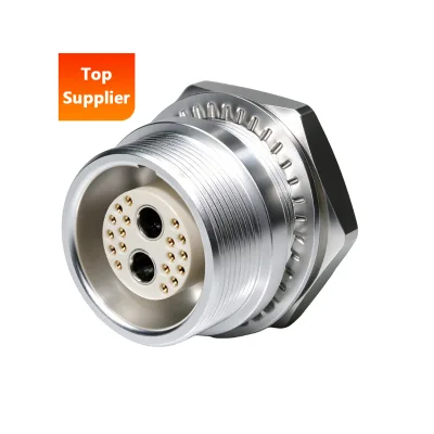 BEXKOM 2*airs+18*signals IP68 Signal PPS PEEK Insulator -55~250C Circular Push Pull Self-Locking Backshell Coaxial Connector