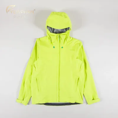 Phosphorus Green Hooded Windbreaker Jacket Outdoor Jacket Waterproof Windproof