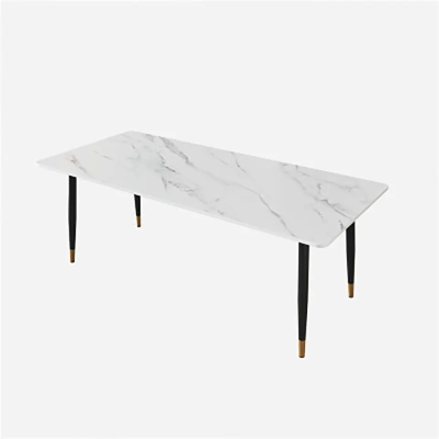 Marble Top Metal Legs Dining Table Luxury Living Room Table Dining Tables